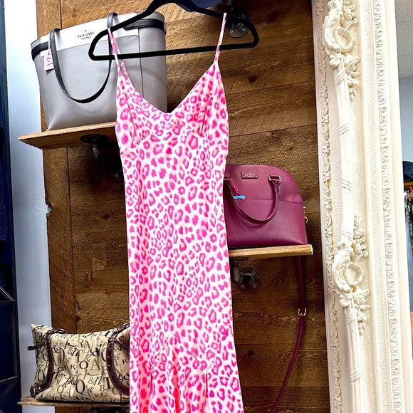 Betsey Johnson Pink and White Animal Print Dress - Picture 2 of 8